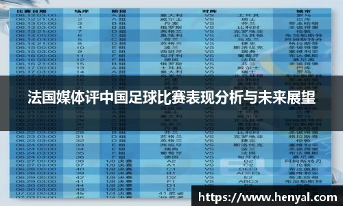 法国媒体评中国足球比赛表现分析与未来展望